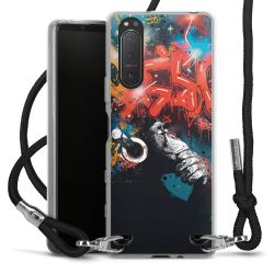 New Carry Case Transparent Stoff schwarz/silber