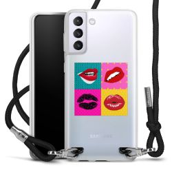 New Carry Case Transparent Stoff schwarz/silber