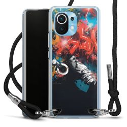 New Carry Case Transparent Stoff schwarz/silber