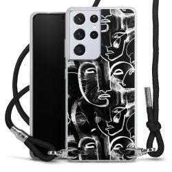 Carry Case Transparent Fabric black/silver