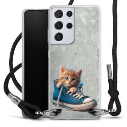 New Carry Case Transparent Stoff schwarz/silber