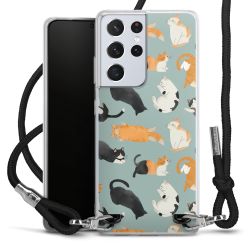 New Carry Case Transparent Stoff schwarz/silber