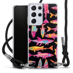 New Carry Case Transparent Stoff schwarz/silber