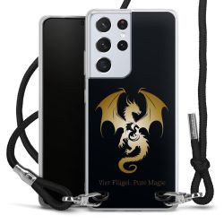 New Carry Case Transparent Stoff schwarz/silber