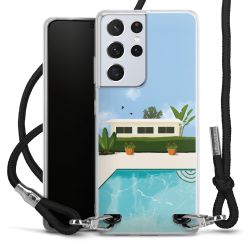 New Carry Case Transparent Stoff schwarz/silber