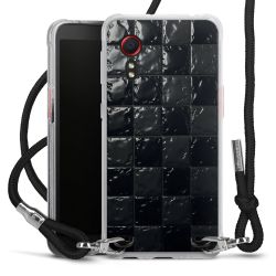 New Carry Case Transparent Stoff schwarz/silber