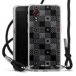 New Carry Case Transparent Stoff schwarz/silber