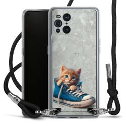 New Carry Case Transparent Stoff schwarz/silber