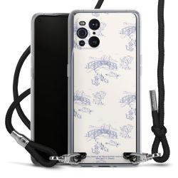 New Carry Case Transparent Stoff schwarz/silber