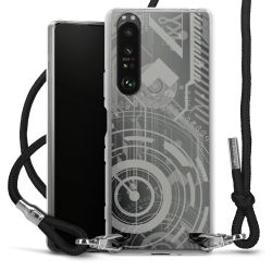 Carry Case Transparent Fabric black/silver