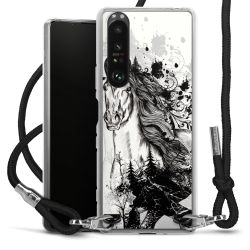 Carry Case Transparent Fabric black/silver