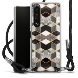 Carry Case Transparent Fabric black/silver