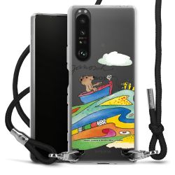 New Carry Case Transparent Stoff schwarz/silber