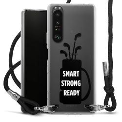 New Carry Case Transparent Stoff schwarz/silber