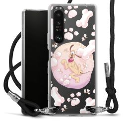 New Carry Case Transparent Stoff schwarz/silber