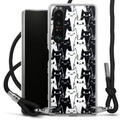 New Carry Case Transparent Stoff schwarz/silber