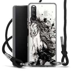 Carry Case Transparent Fabric black/silver