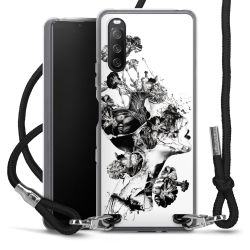 Carry Case Transparent Fabric black/silver