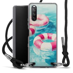 New Carry Case Transparent Stoff schwarz/silber