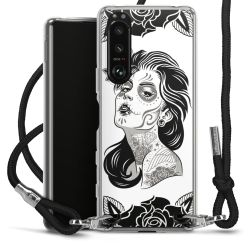 Carry Case Transparent Fabric black/silver