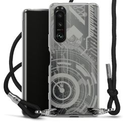 Carry Case Transparent Fabric black/silver