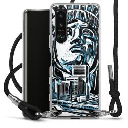 Carry Case Transparent Fabric black/silver