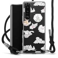 New Carry Case Transparent Stoff schwarz/silber