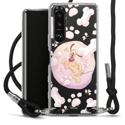 New Carry Case Transparent Stoff schwarz/silber