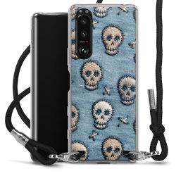 New Carry Case Transparent Stoff schwarz/silber