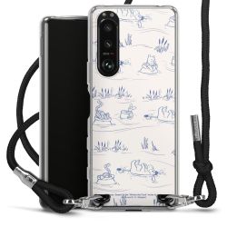 New Carry Case Transparent Stoff schwarz/silber