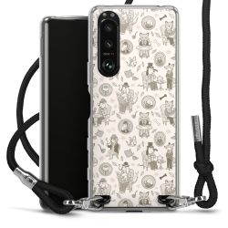 New Carry Case Transparent Stoff schwarz/silber