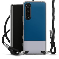 New Carry Case Transparent Stoff schwarz/silber