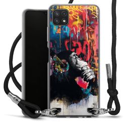 New Carry Case Transparent Stoff schwarz/silber