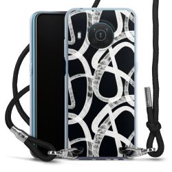 New Carry Case Transparent Stoff schwarz/silber