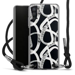 New Carry Case Transparent Stoff schwarz/silber