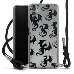 New Carry Case Transparent Stoff schwarz/silber