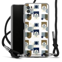 New Carry Case Transparent Stoff schwarz/silber