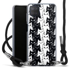 New Carry Case Transparent Stoff schwarz/silber