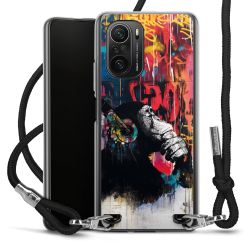 New Carry Case Transparent Stoff schwarz/silber