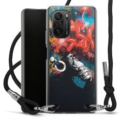 New Carry Case Transparent Stoff schwarz/silber