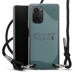 New Carry Case Transparent Stoff schwarz/silber