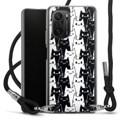 New Carry Case Transparent Stoff schwarz/silber