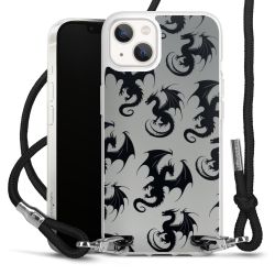 New Carry Case Transparent Stoff schwarz/silber