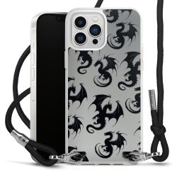 New Carry Case Transparent Stoff schwarz/silber