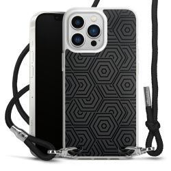 New Carry Case Transparent Stoff schwarz/silber