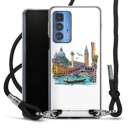New Carry Case Transparent Stoff schwarz/silber