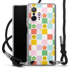 New Carry Case Transparent Stoff schwarz/silber