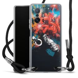 New Carry Case Transparent Stoff schwarz/silber