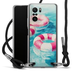 New Carry Case Transparent Stoff schwarz/silber