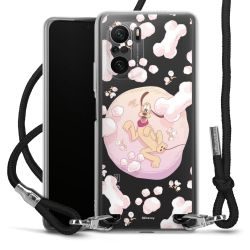 New Carry Case Transparent Stoff schwarz/silber